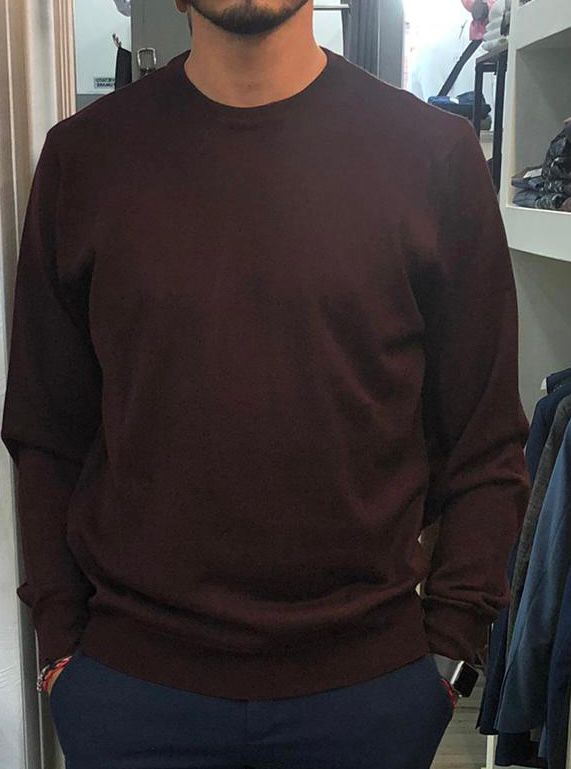 MAGLIA GIROCOLLO 1014 BORDEAUX