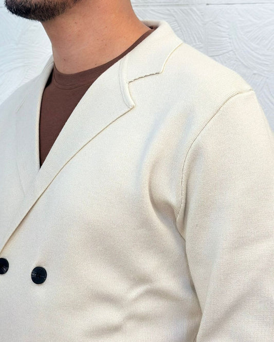 CARDIGAN DOPPIOPETTO " UGF 3669" NATURALE