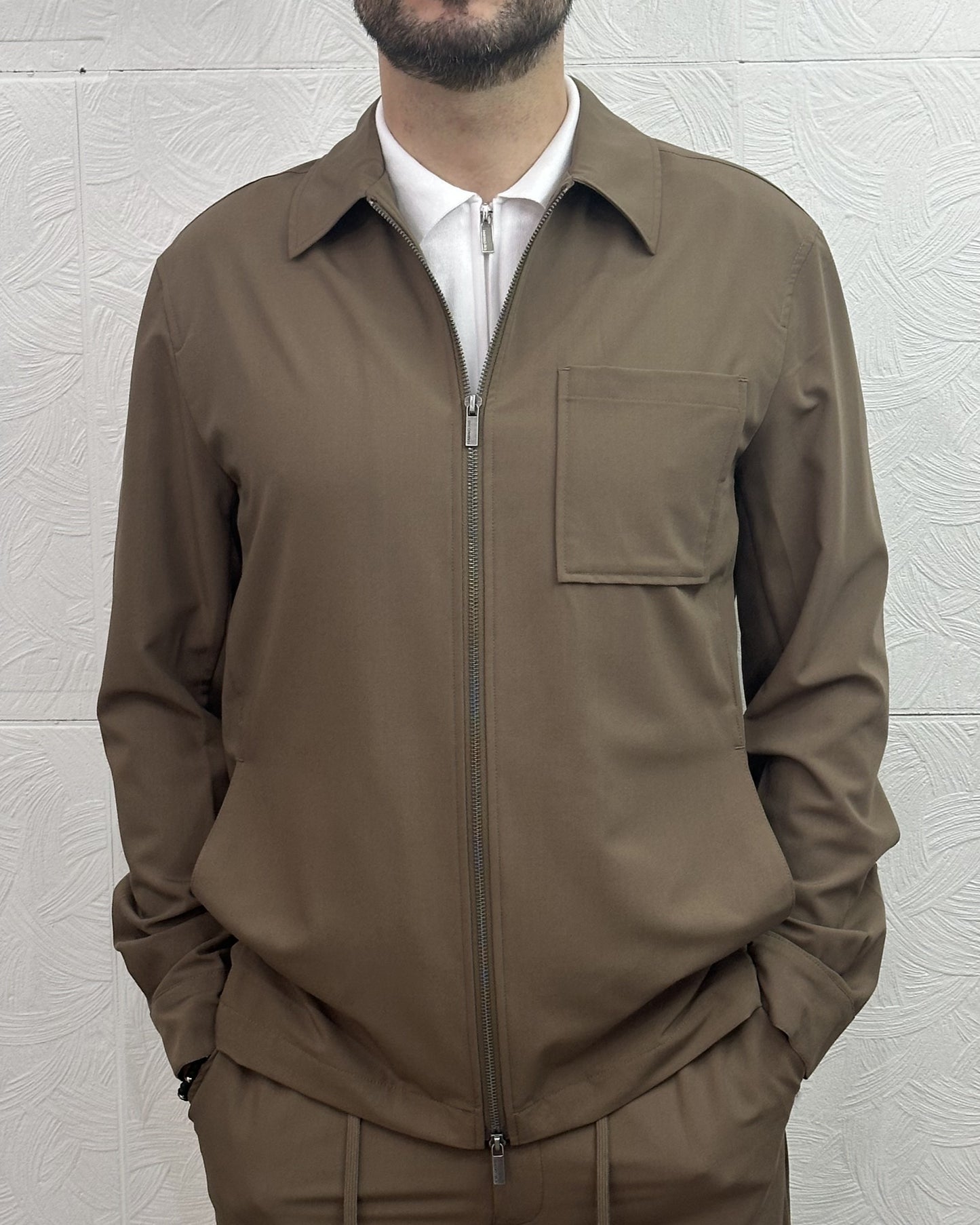 GIACCA CAMICIONE GBE1641H FANGO