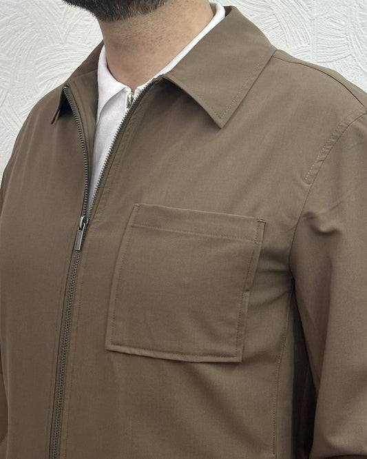 GIACCA CAMICIONE GBE1641H FANGO