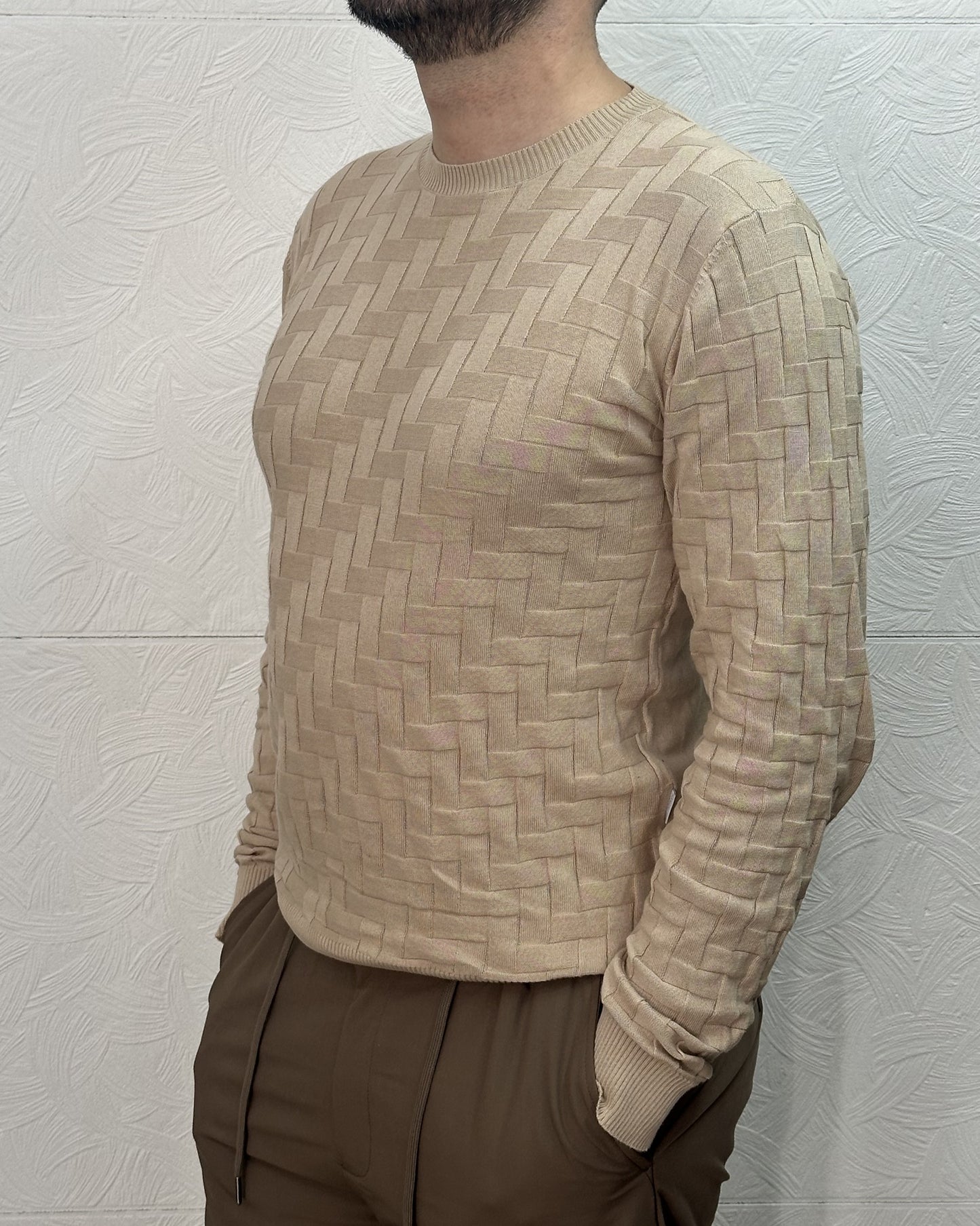 MAGLIA GIROCOLLO ME3219H BEIGE