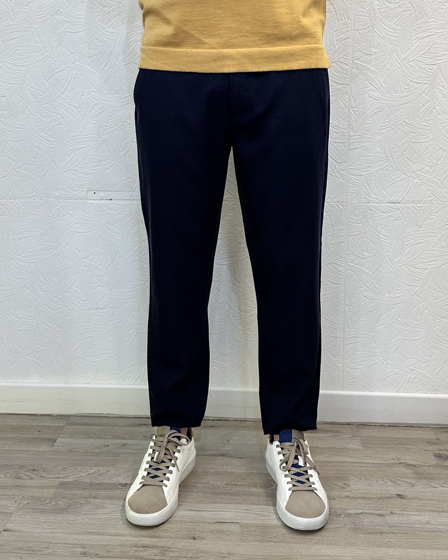 PANTALONE IN LINO UGP 4558 BLU