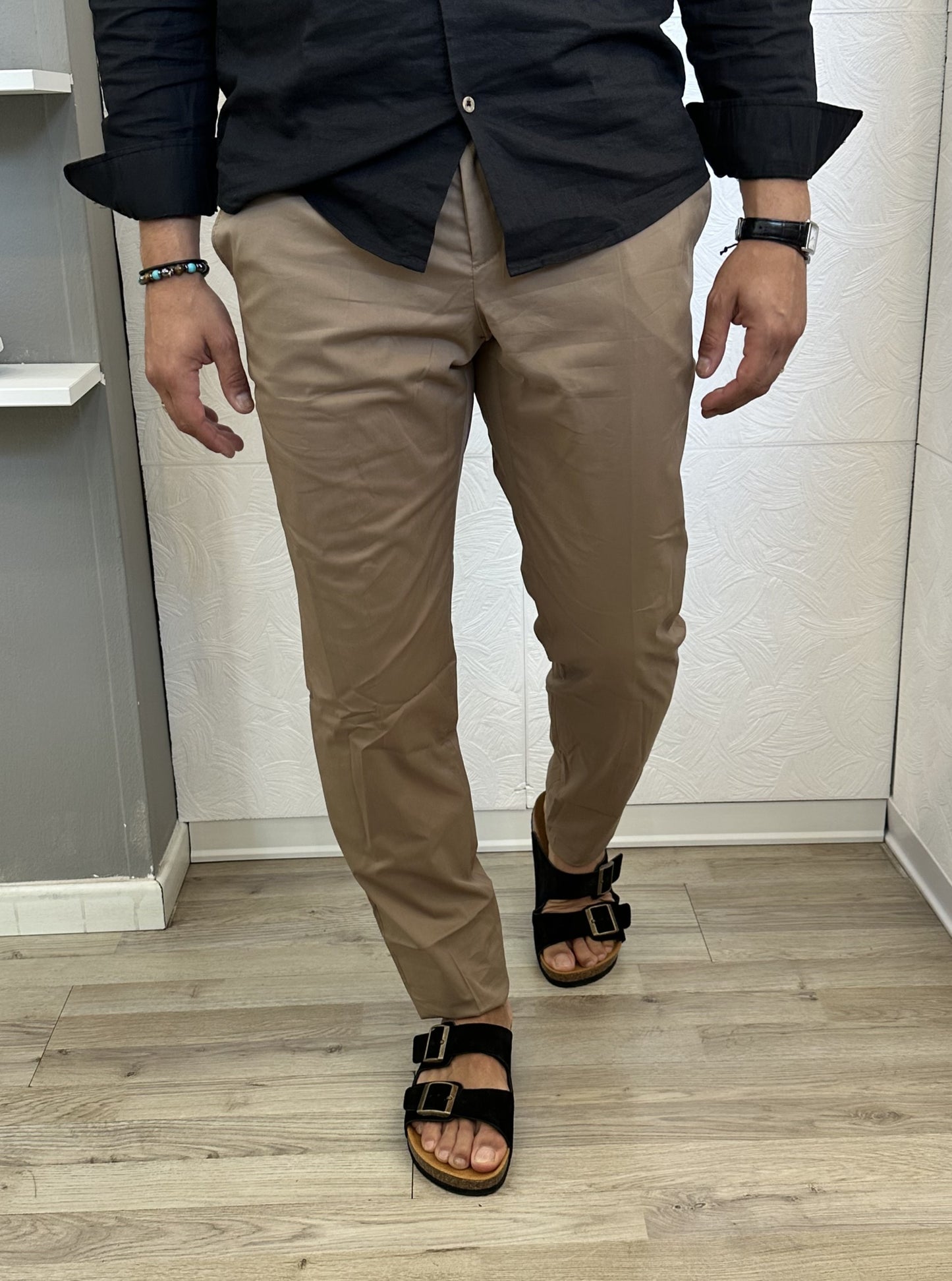 PANTALONE CHINO " P200 P210 51" TORTORA
