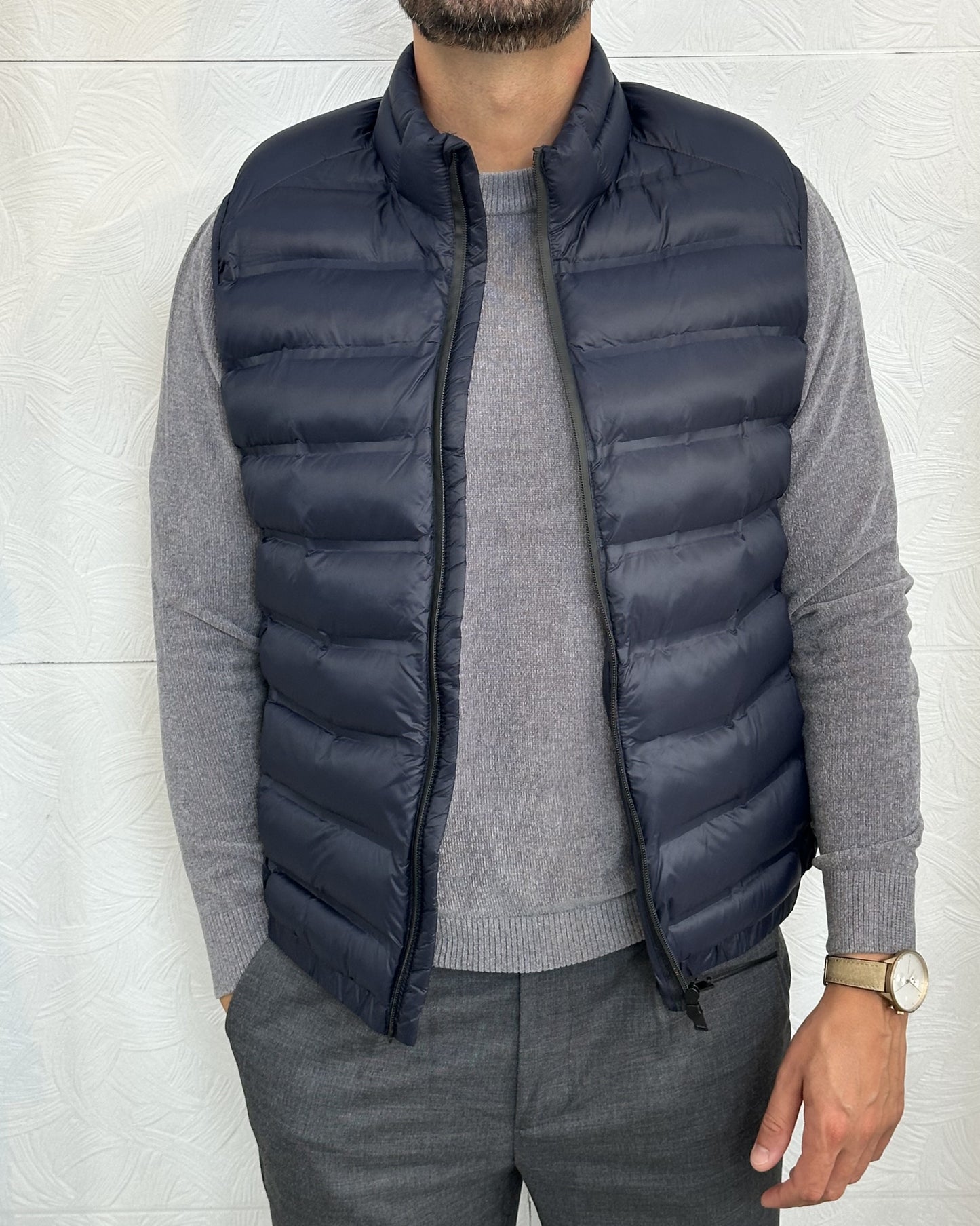 GIUBBOTTO SMANICATO " GBI 1653" BLU