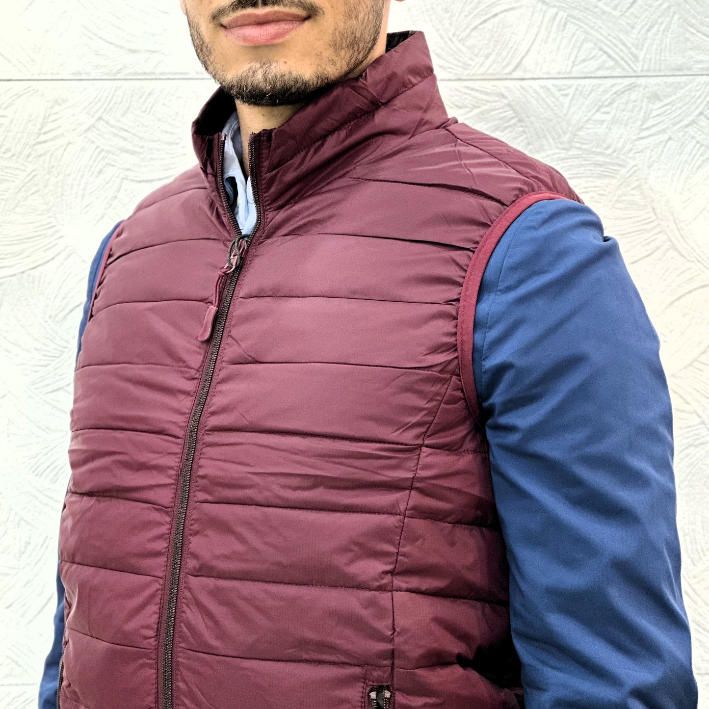 GIUBBOTTO SMANICATO XZ569 BORDEAUX