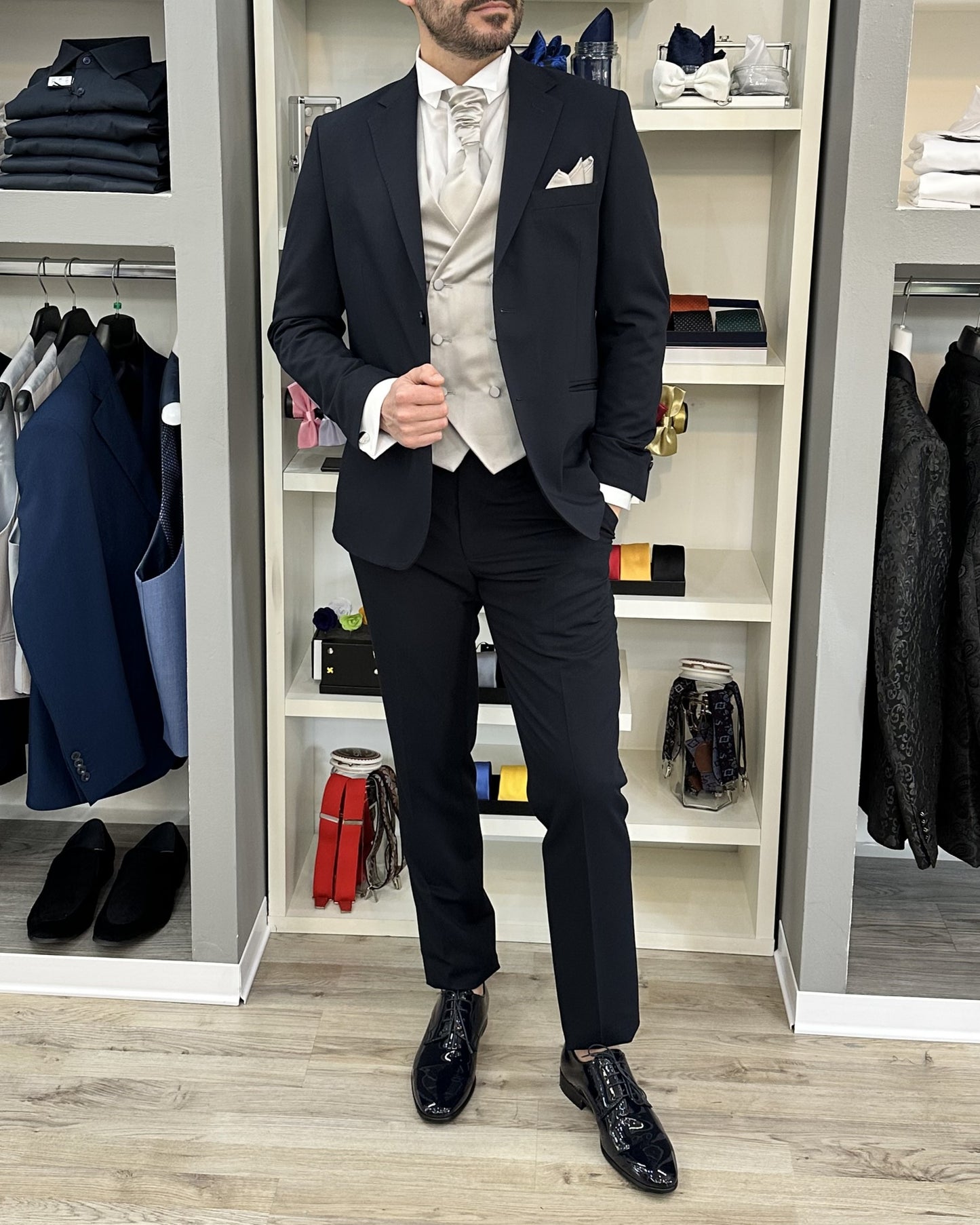 ABITO SPOSO DP4C P017 04 BLU NAVY