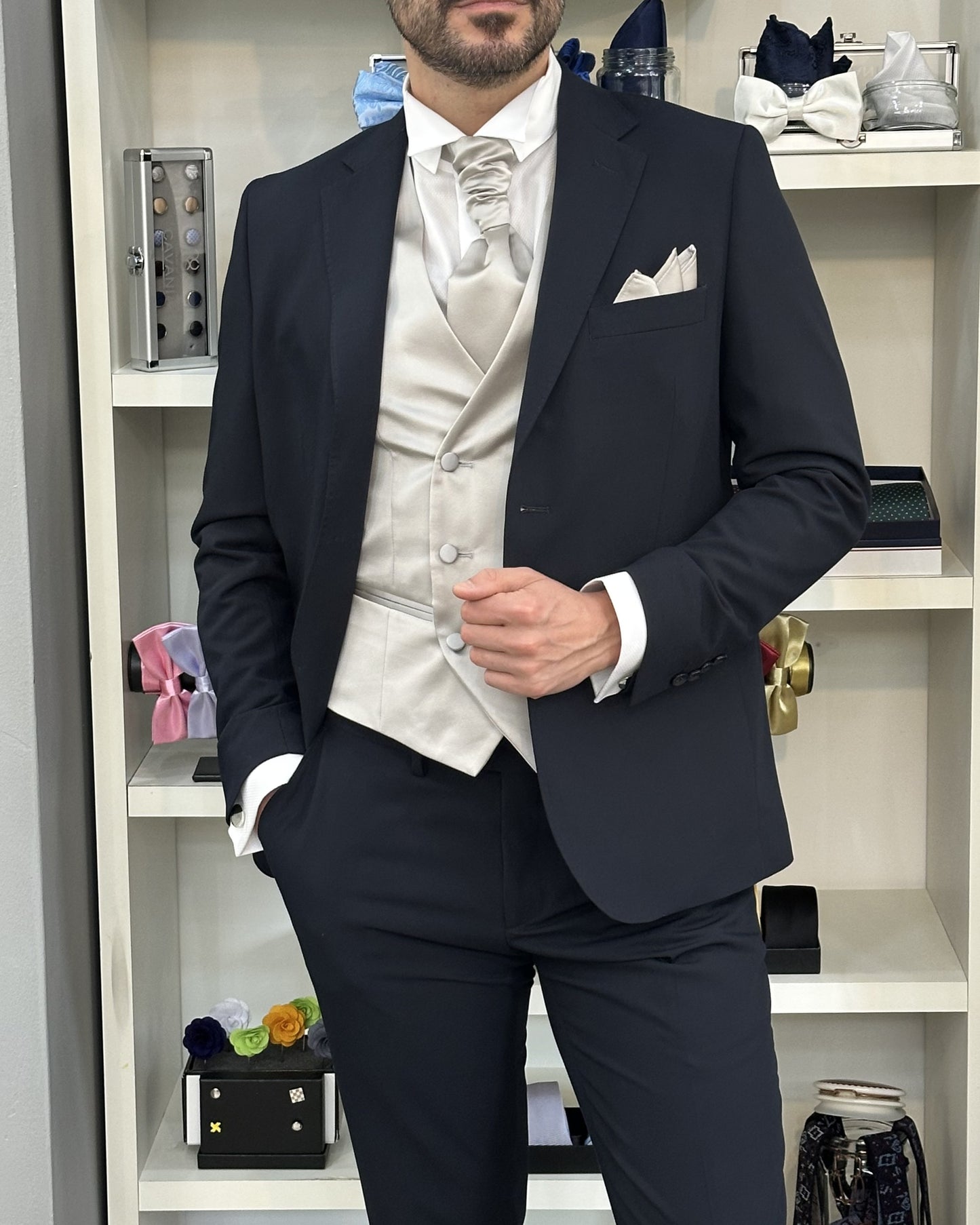 ABITO SPOSO DP4C P017 04 BLU NAVY