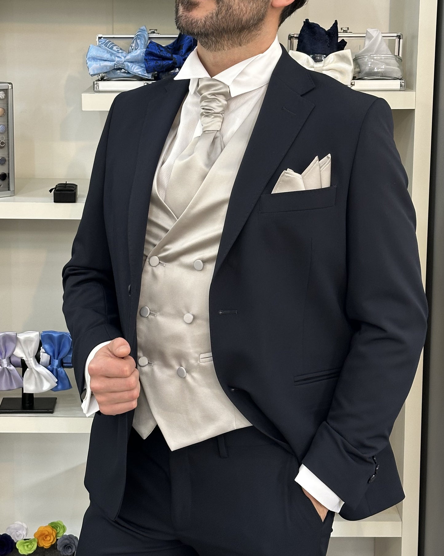 ABITO SPOSO DP4C P017 04 BLU NAVY