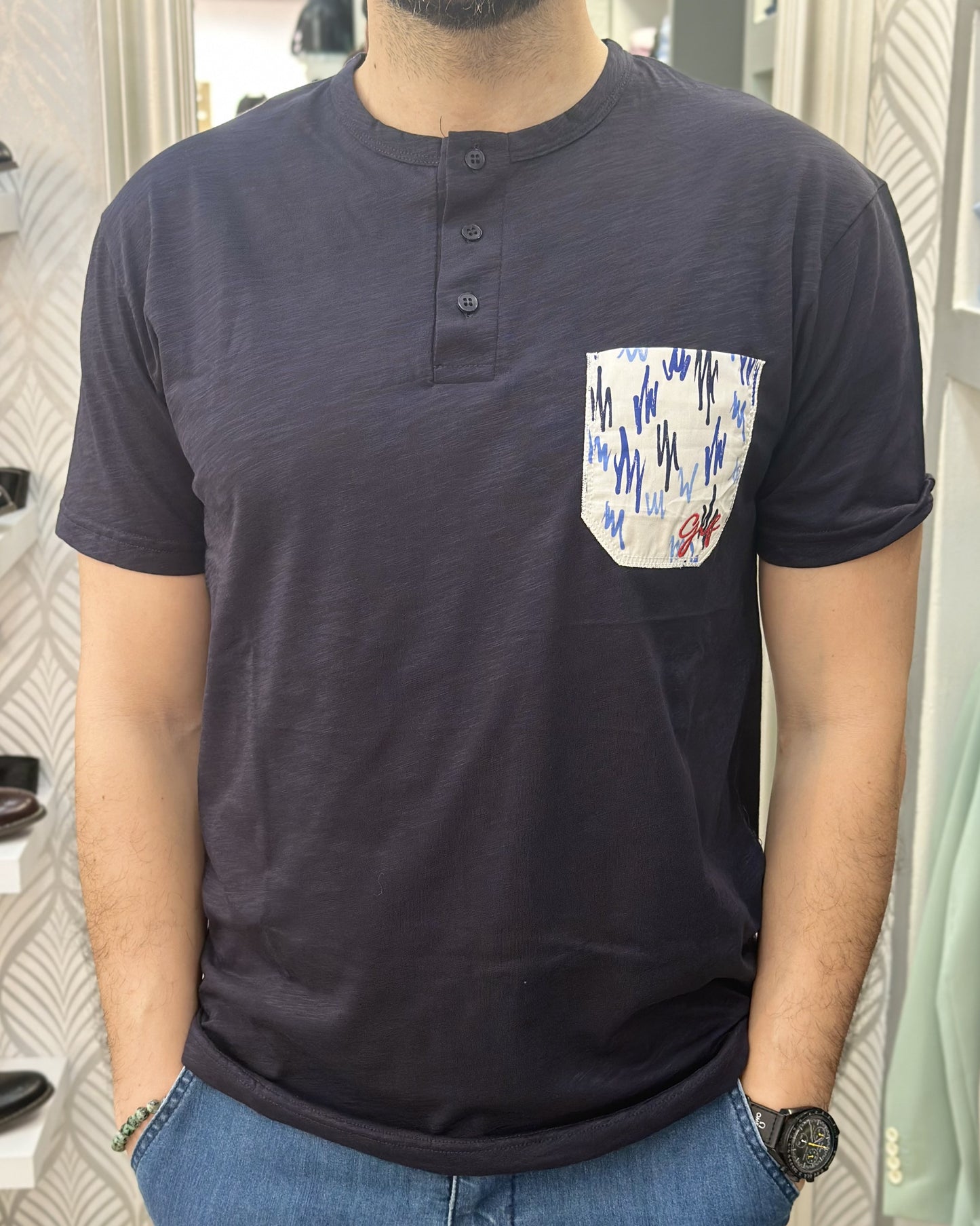 T-SHIRT SERAFINO UGP 4358 NAVY