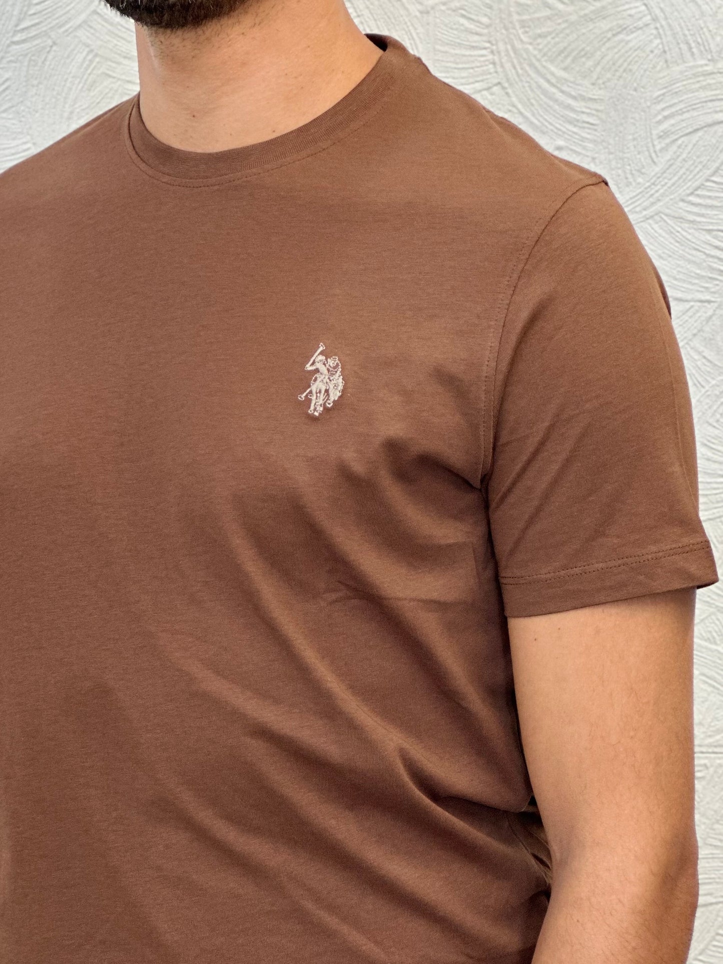 T-SHIRT M.CORTA " LUCA 154008" BROWN