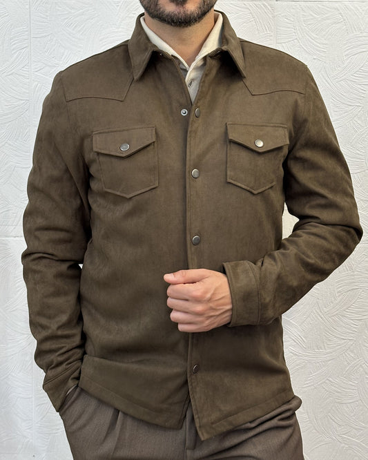 GIUBBOTTO CAMICIONE " JM TEWS" BROWN