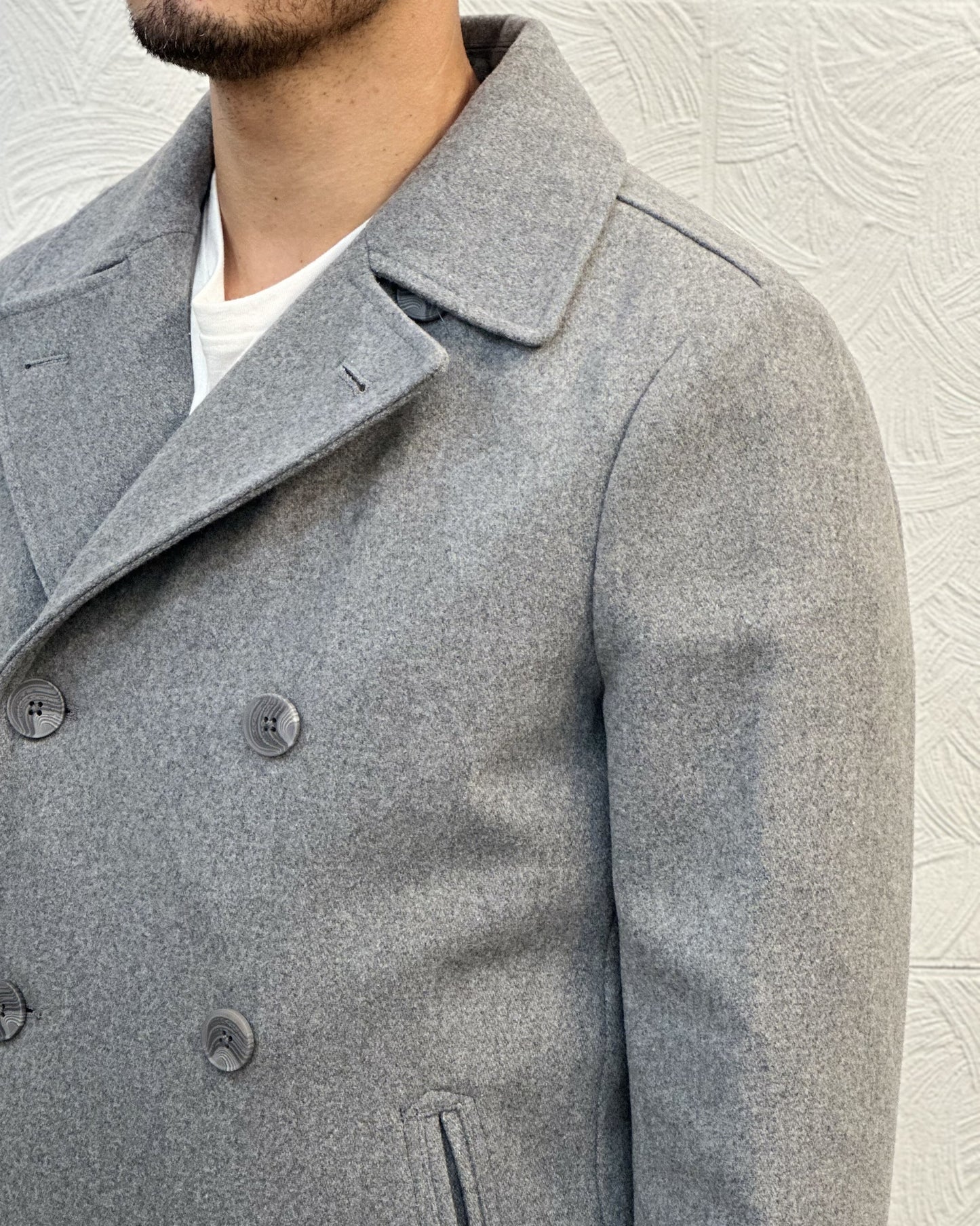 CAPPOTTO DOPPIOPETTO UGF 3702 GRIGIO