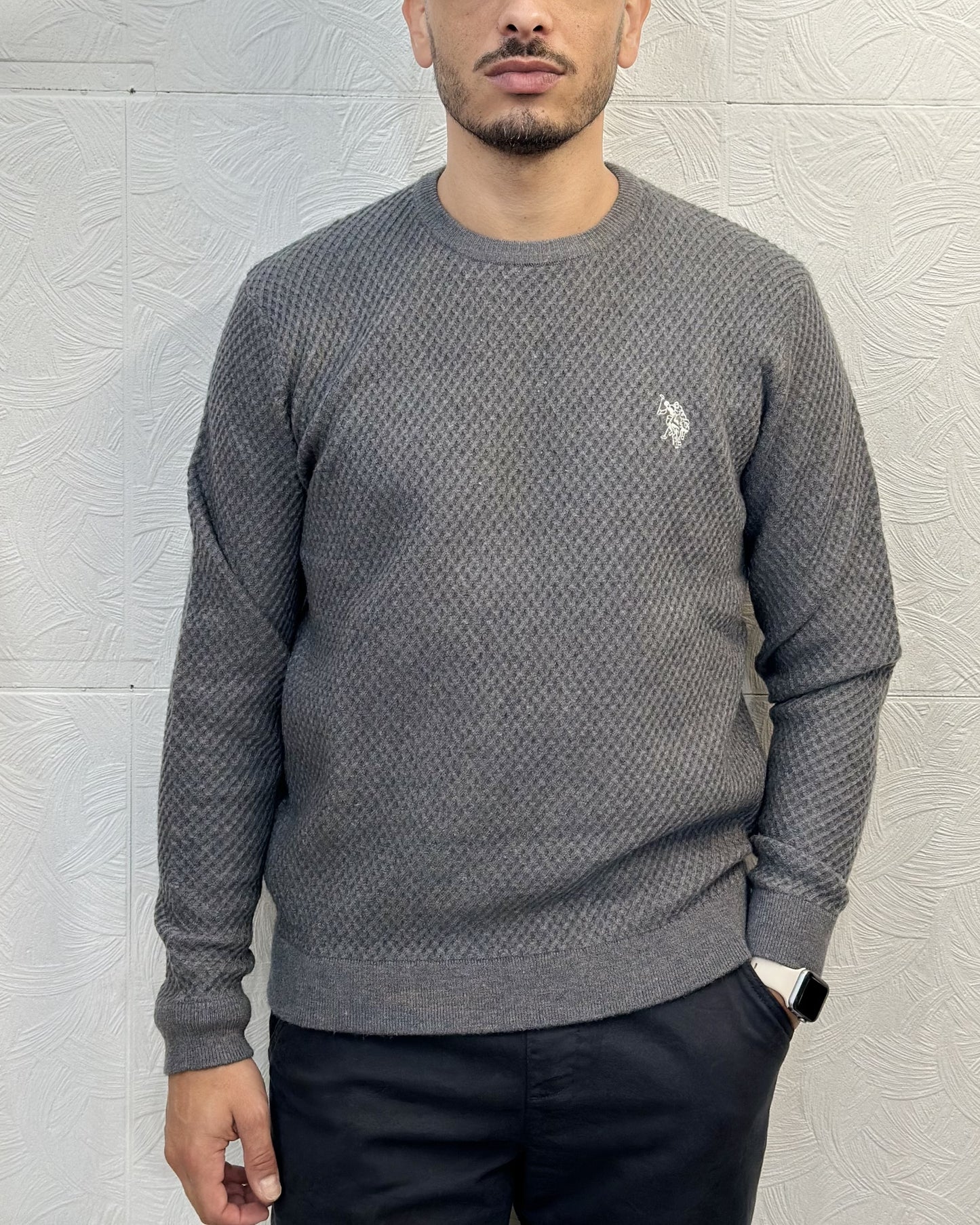 MAGLIA GIROCOLLO RIVER 187020 GRIGIO