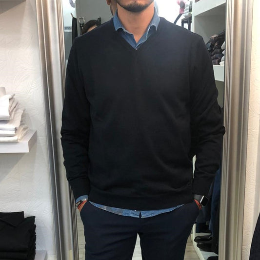 MAGLIO COLLO V 1024 NAVY