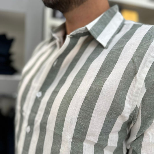 CAMICIA RIGA WHITE GREEN