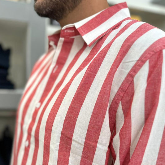 CAMICIA RIGA WHITE RED