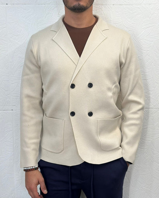 CARDIGAN DOPPIOPETTO " UGF 3669" NATURALE