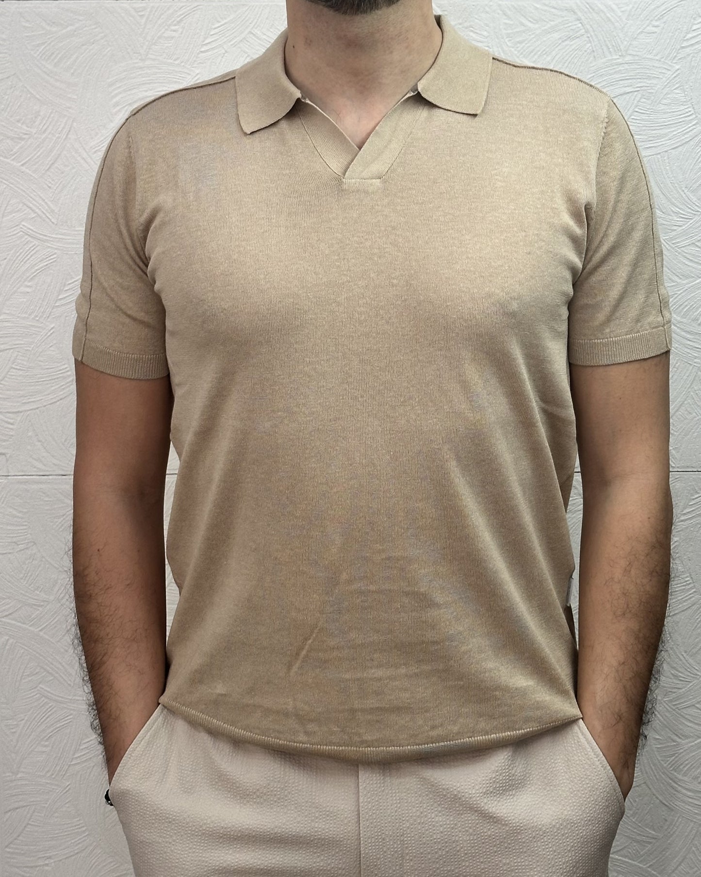POLO M.CORTA ME3215H BEIGE