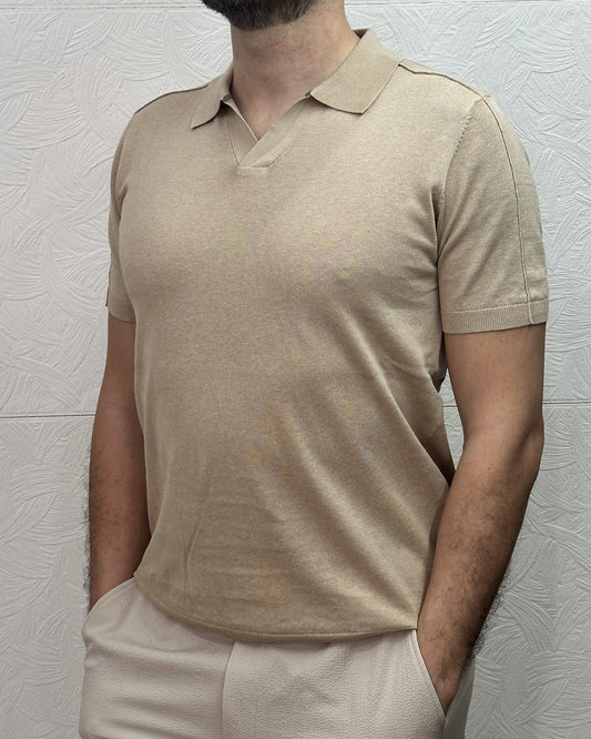POLO M.CORTA ME3215H BEIGE