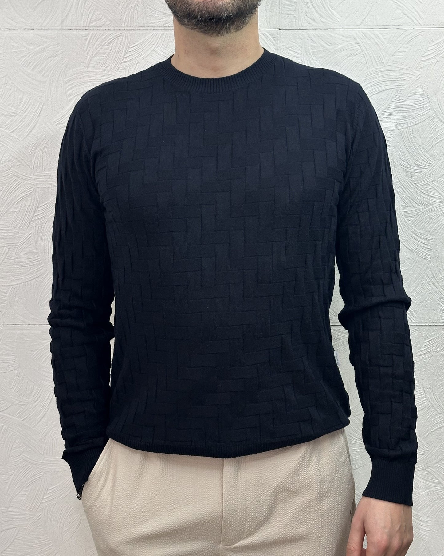 MAGLIA GIROCOLLO ME3219H BLU