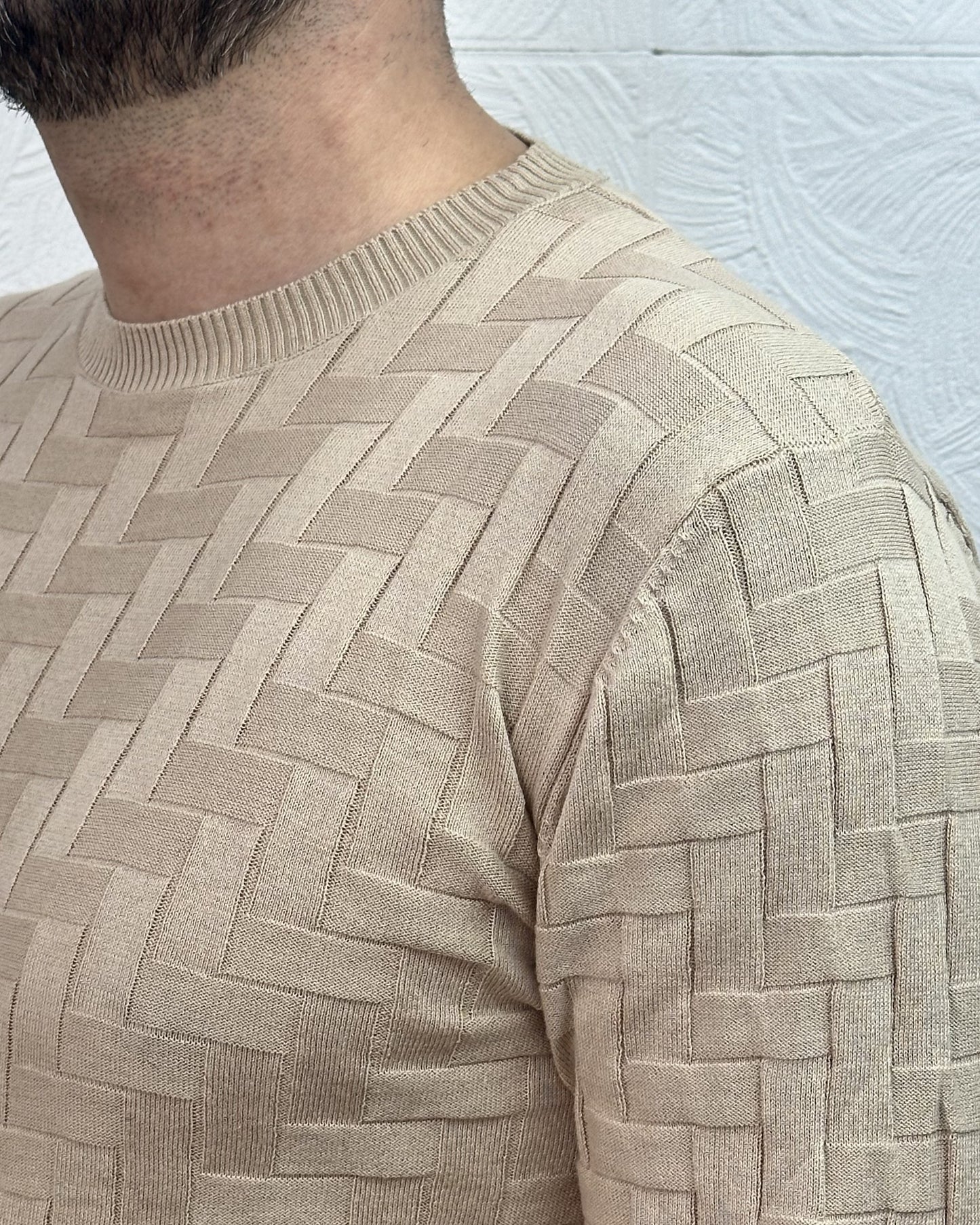 MAGLIA GIROCOLLO ME3219H BEIGE