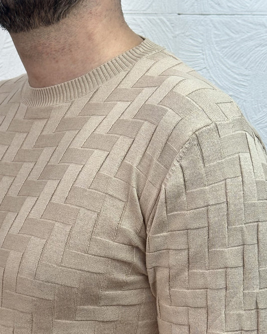 MAGLIA GIROCOLLO ME3219H BEIGE