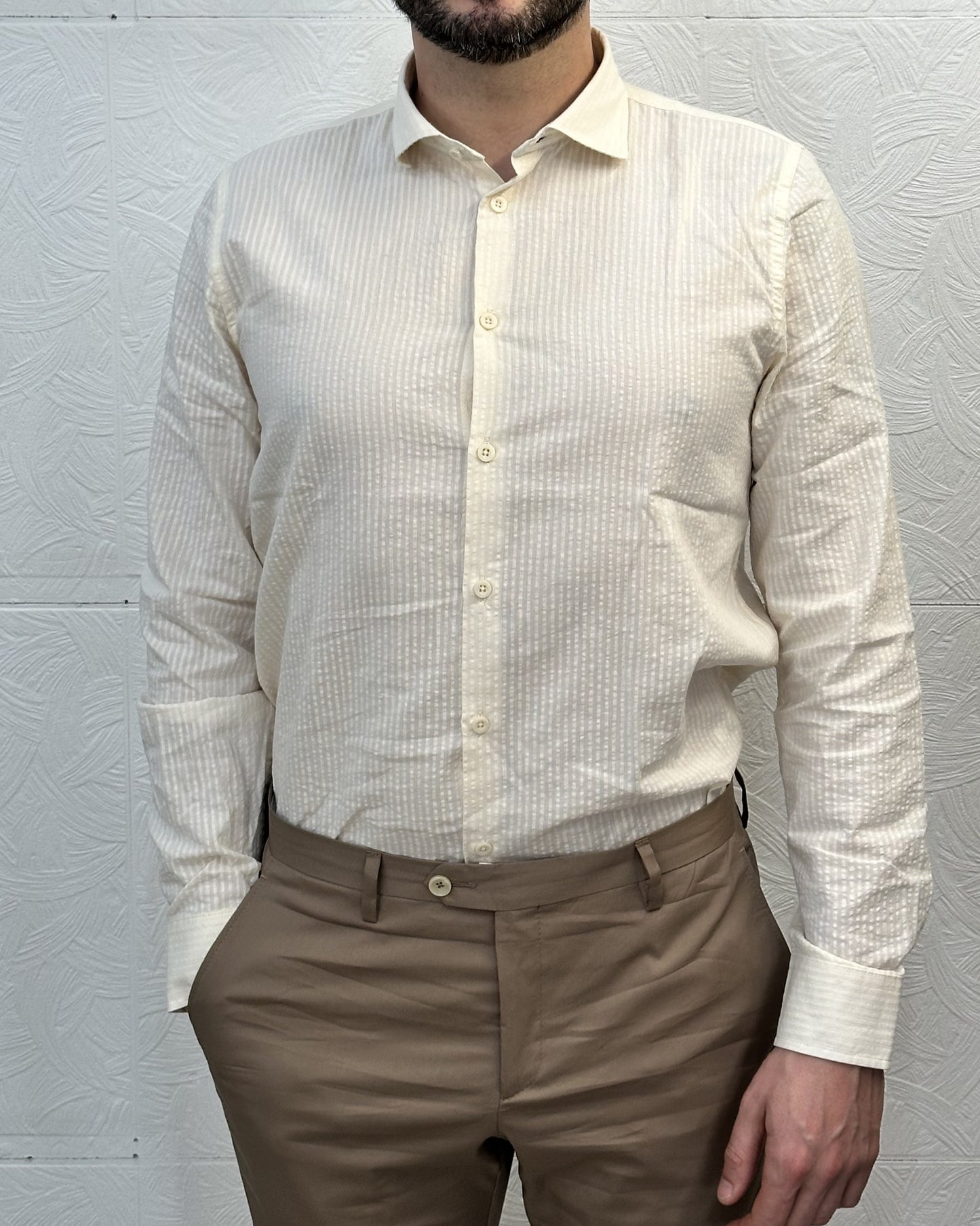 CAMICIA IN LINO CE1306H BEIGE