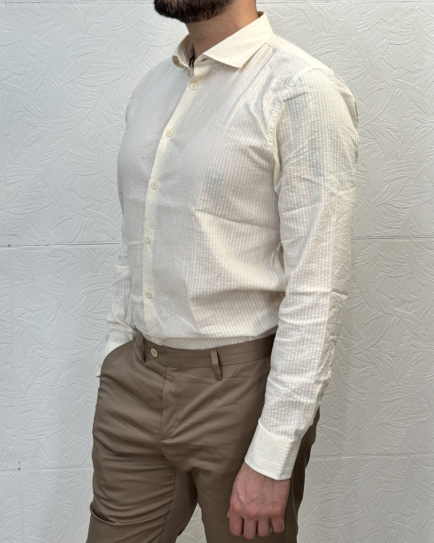 CAMICIA IN LINO CE1306H BEIGE