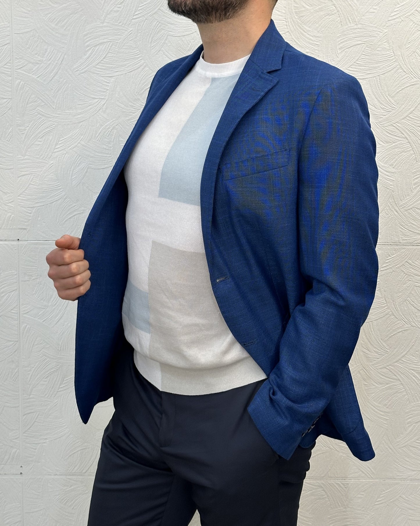 GIACCA SLIM " GG214 PP27 42" BLUETTE