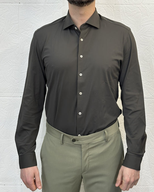 CAMICIA NO STIRO NS-7637 VERDE