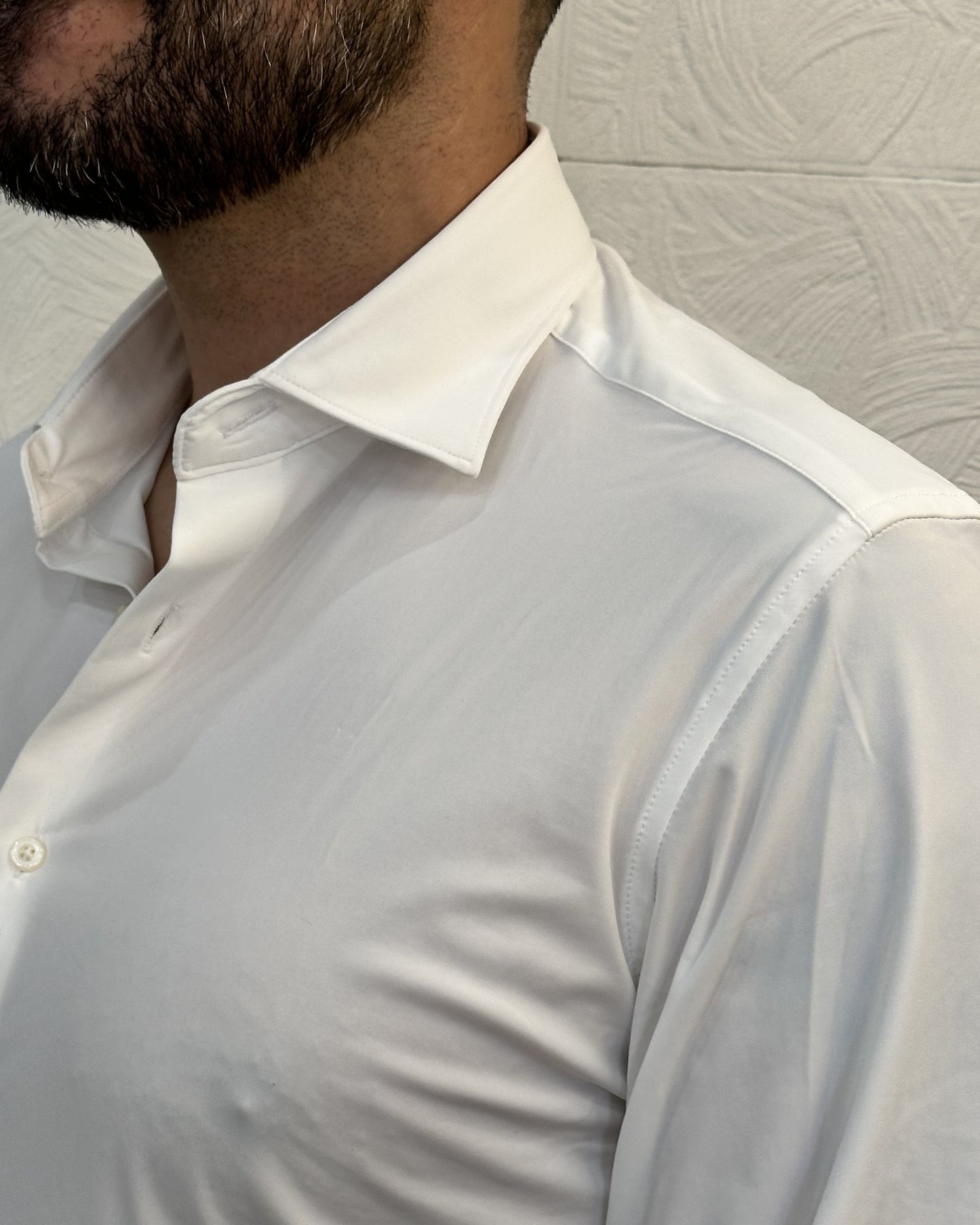 CAMICIA NO STIRO NS-7637 WHITE