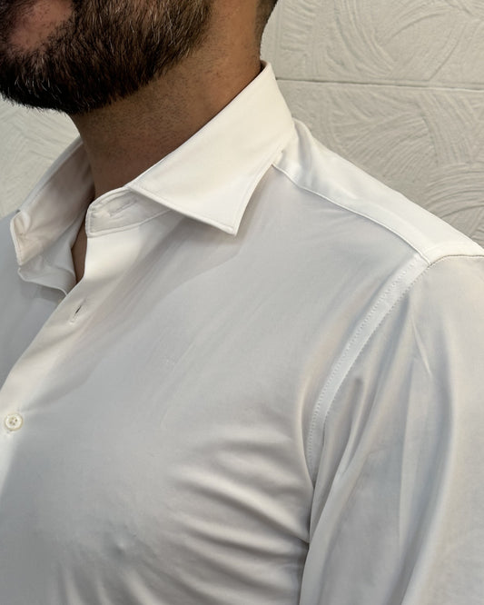 CAMICIA NO STIRO NS-7637 WHITE