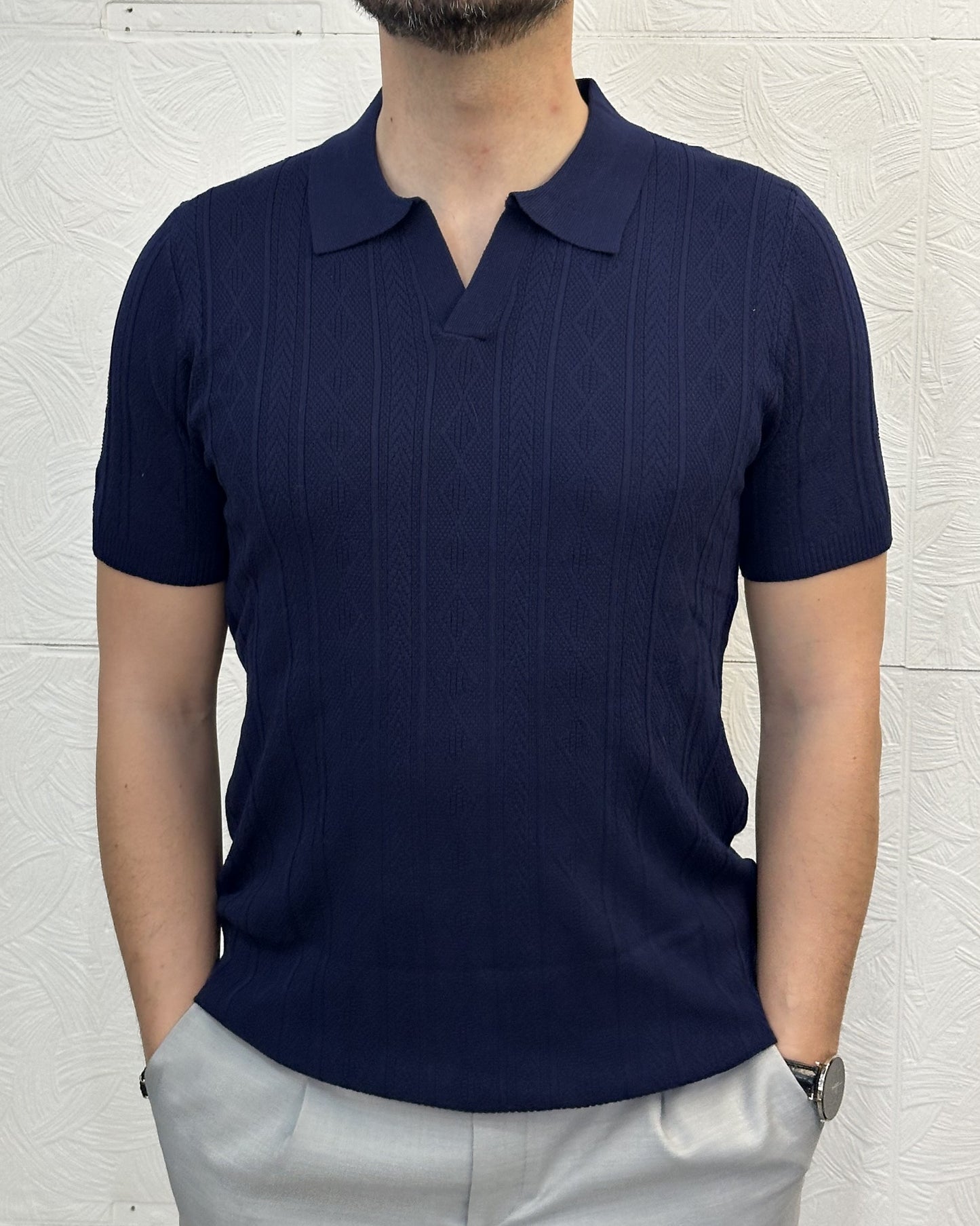 POLO M.CORTA 5672 BLU