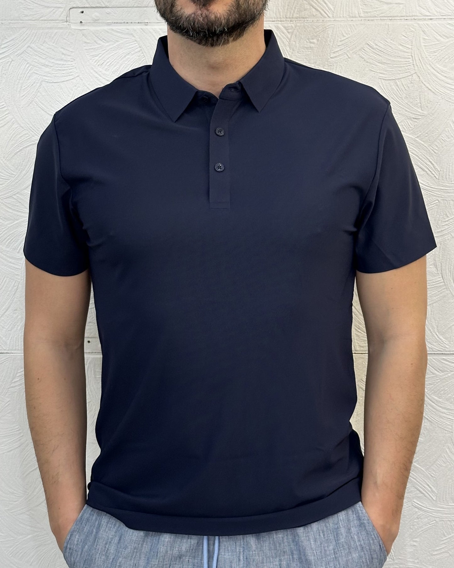 POLO M.CORTA NO STIRO MB 5683 BLU