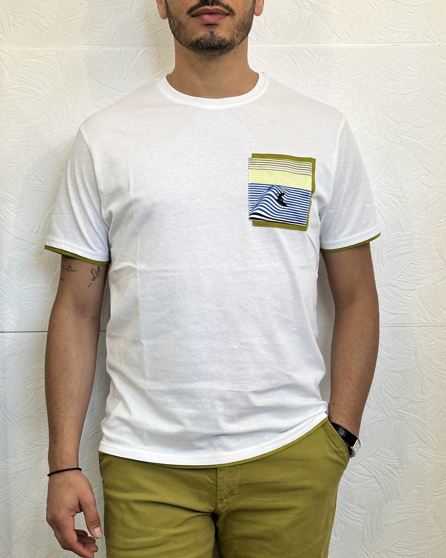 T-SHIRT M.CORTA " C761" BIANCO