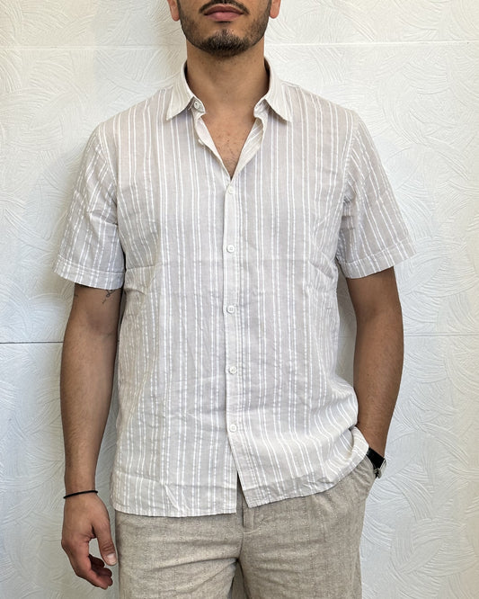 CAMICIA IN LINO CE1314H BEIGE