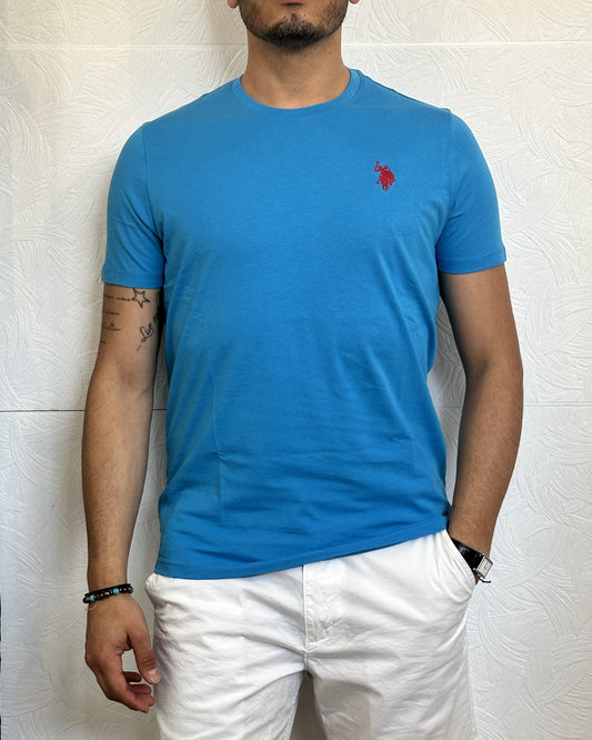 T-SHIRT M.CORTA " LUCA 43154" CELESTE