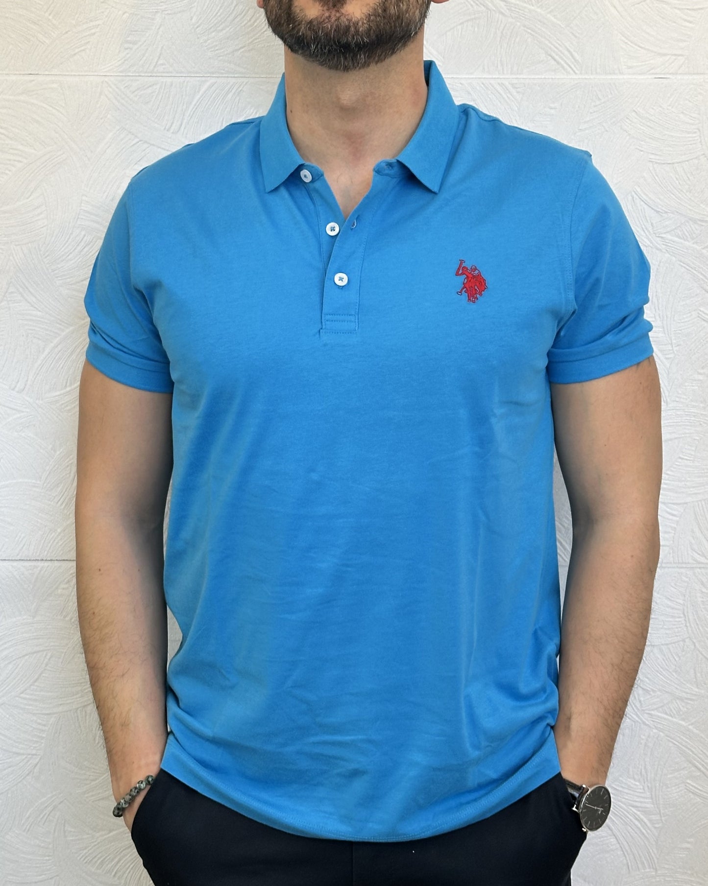 POLO M.CORTA "ARN 43197" CELESTE