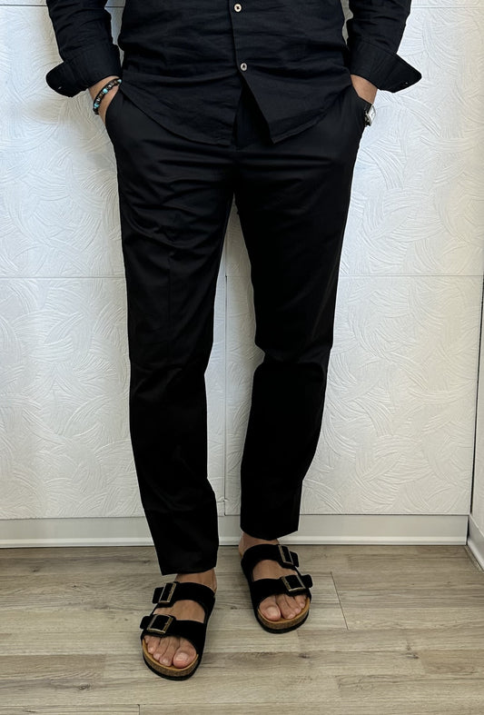 PANTALONE CHINO " P200 P210 02" NERO