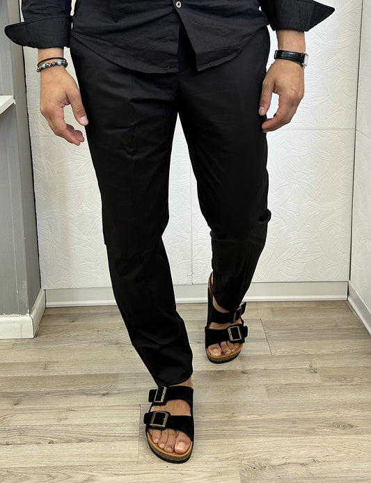 PANTALONE CHINO " P200 P210 02" NERO