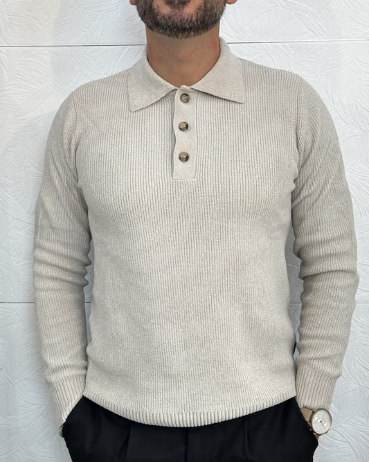 POLO M.LUNGA " MI 3254H" BEIGE