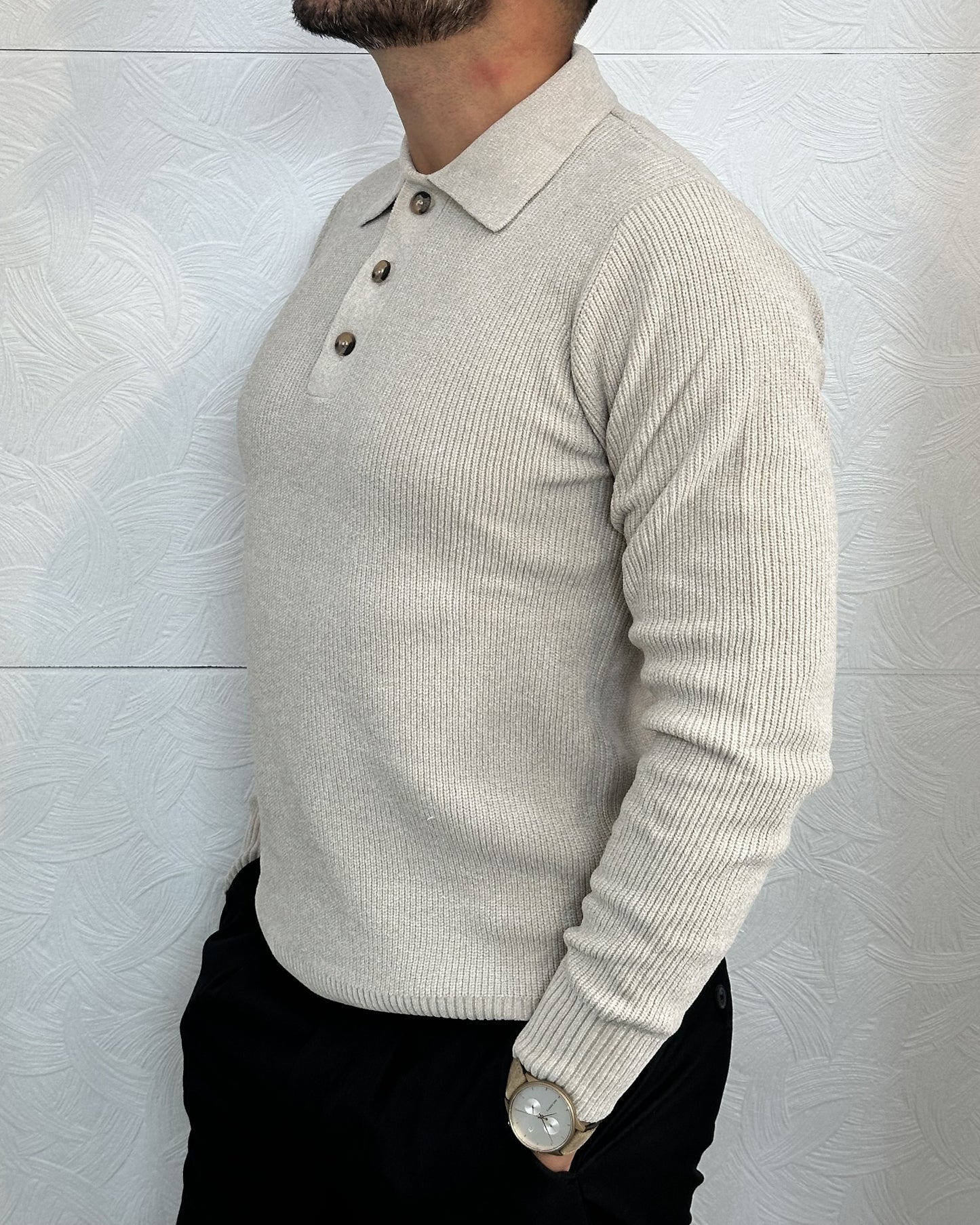 POLO M.LUNGA " MI 3254H" BEIGE