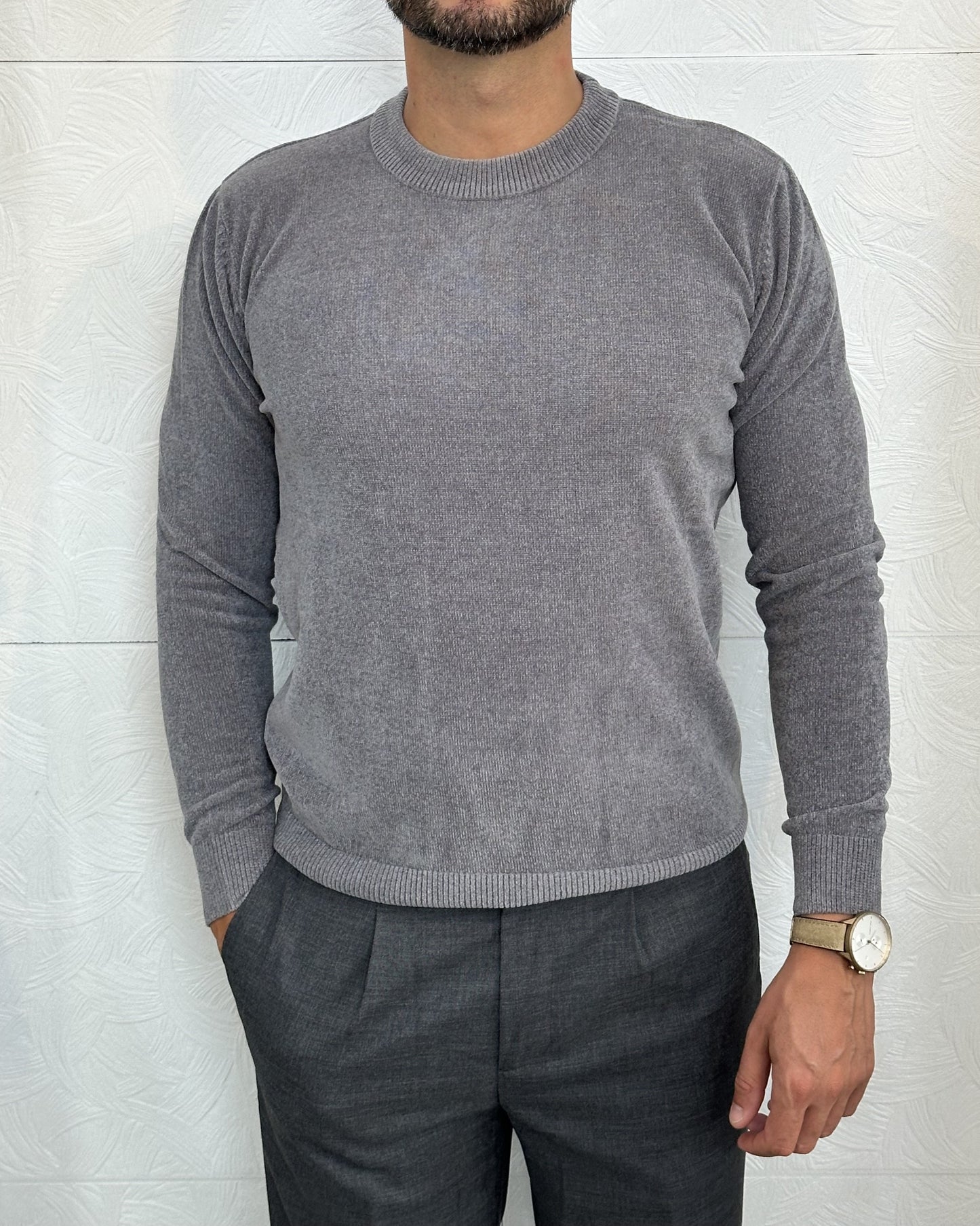 MAGLIA GIROCOLLO " MI 3253H" GRIGIO