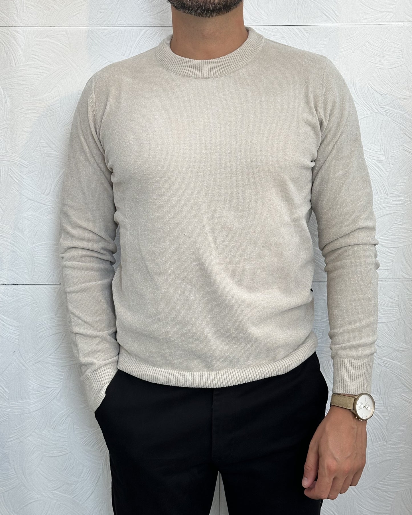 MAGLIA GIROCOLLO " MI 3253H" BEIGE