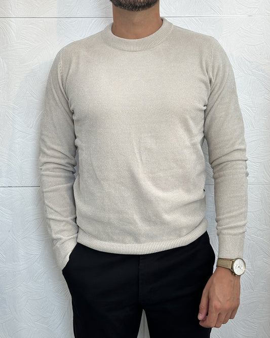 MAGLIA GIROCOLLO " MI 3253H" BEIGE
