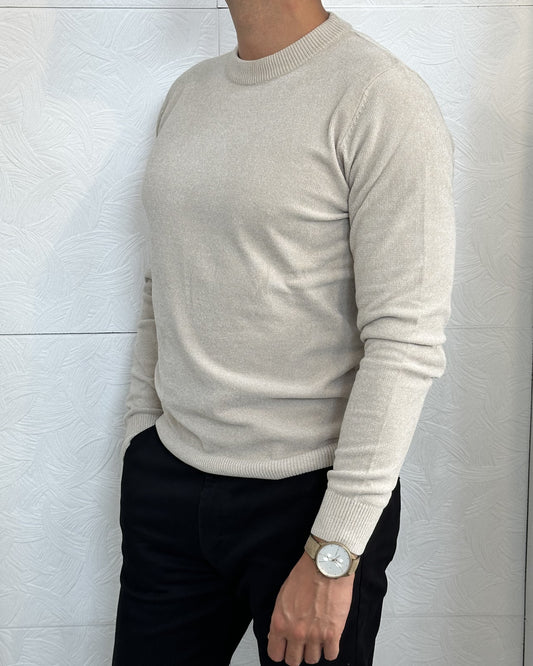 MAGLIA GIROCOLLO " MI 3253H" BEIGE