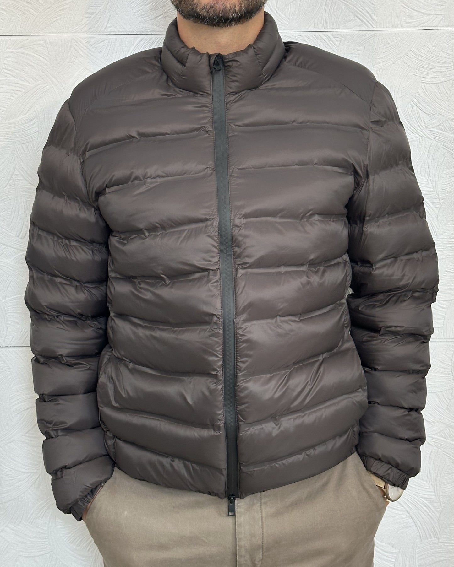 GIUBBOTTO PIUMINO " GBI 1655H" DARK BROWN