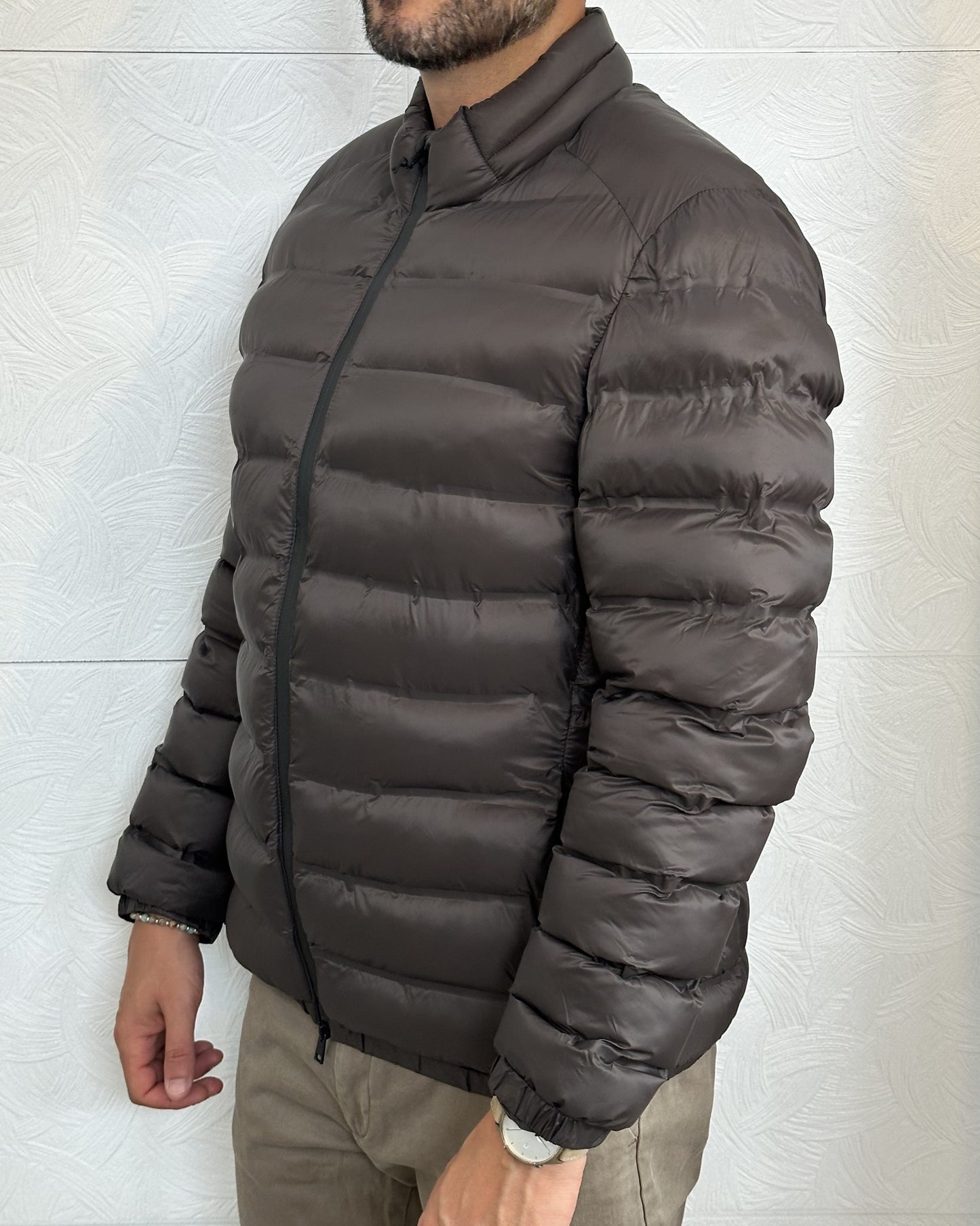 GIUBBOTTO PIUMINO " GBI 1655H" DARK BROWN