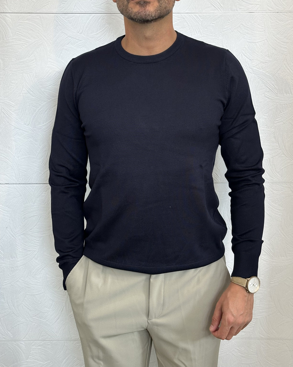 MAGLIA GIROCOLLO " UGF 4000" BLU