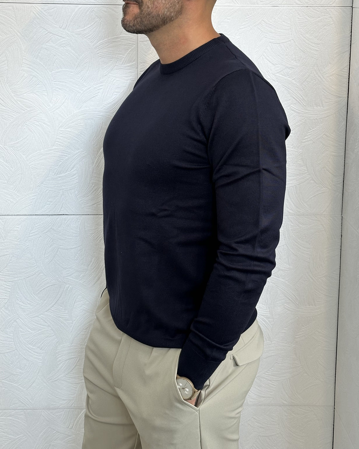 MAGLIA GIROCOLLO " UGF 4000" BLU